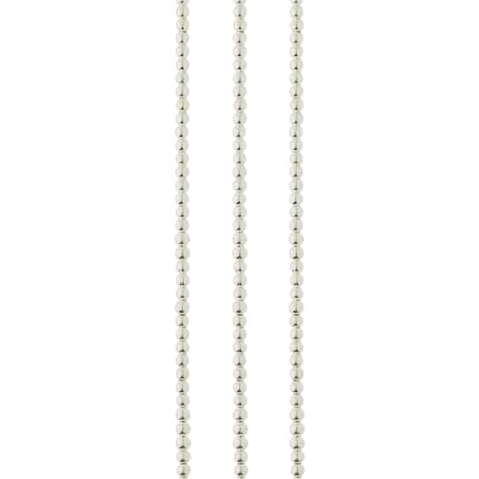 Sterling Silver-Plated Round Beads by Bead Landing
